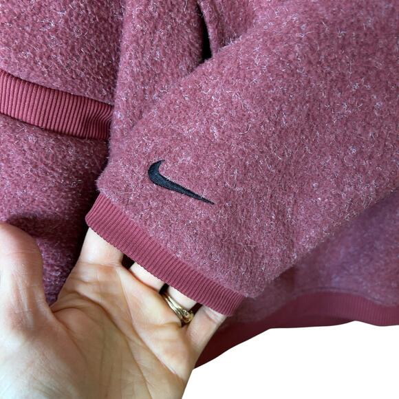 Nike Therma-FIT Mauve Cowl Neck Fleece Pullover L - Picture 5 of 8